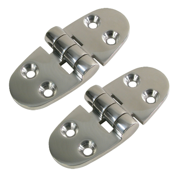 Cast Stainless Rounded Hinge 82 X 35Mm - Pair